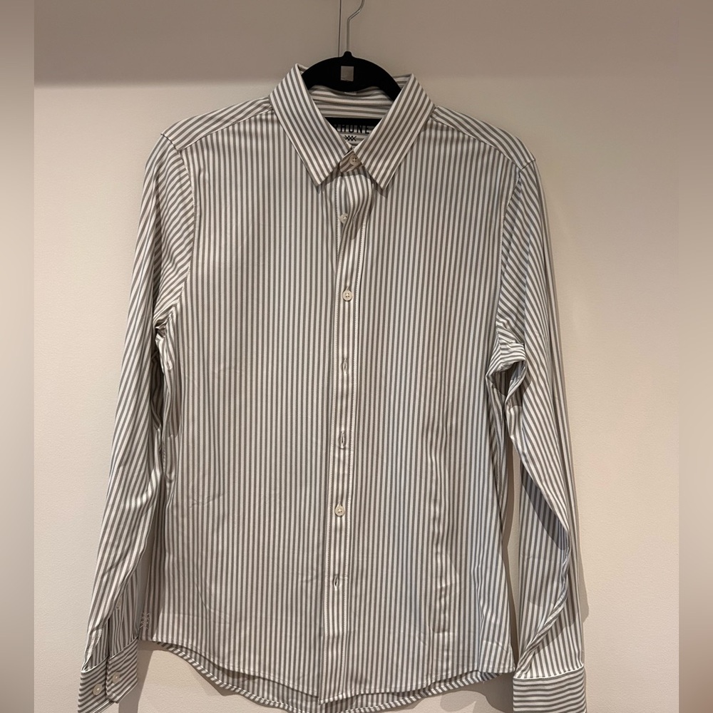 Rhone Performance Button Down Shirt (Pinstripe)